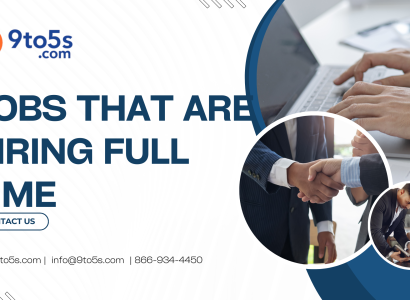 Professional reviewing listings for jobs that are hiring full time in the United States on a laptop in a modern office setting.